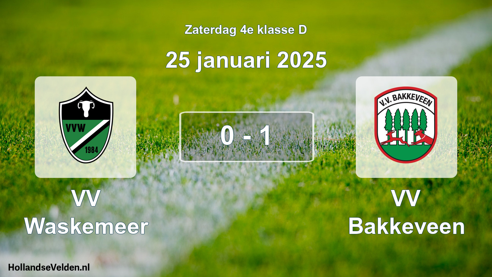Total number of matches played: VV Waskemeer - VV Bakkeveen 0 - 1 (25 January 2025)