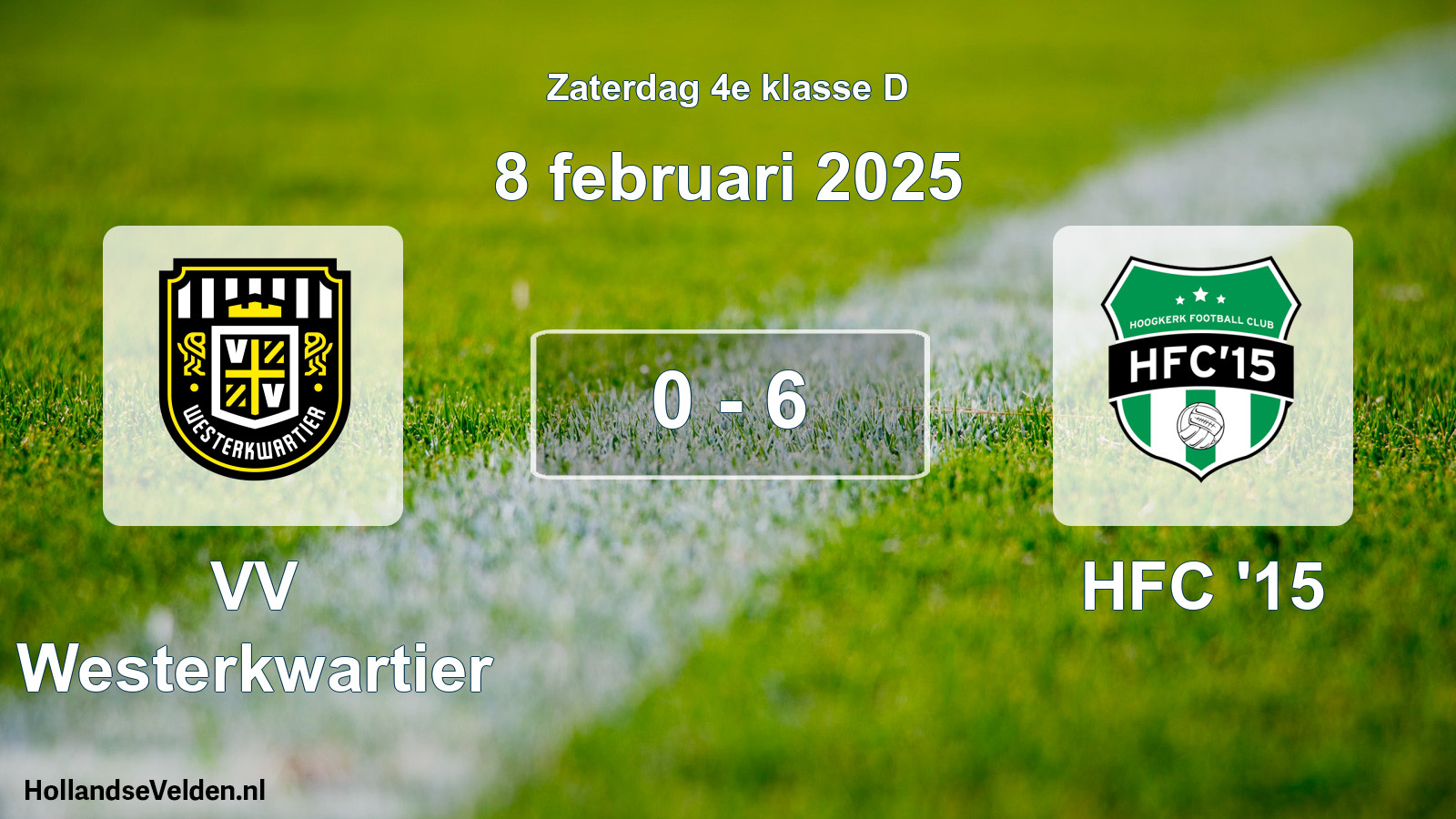 Total number of matches played: VV Westerkwartier - HFC '15 0 - 6 (8 February 2025)