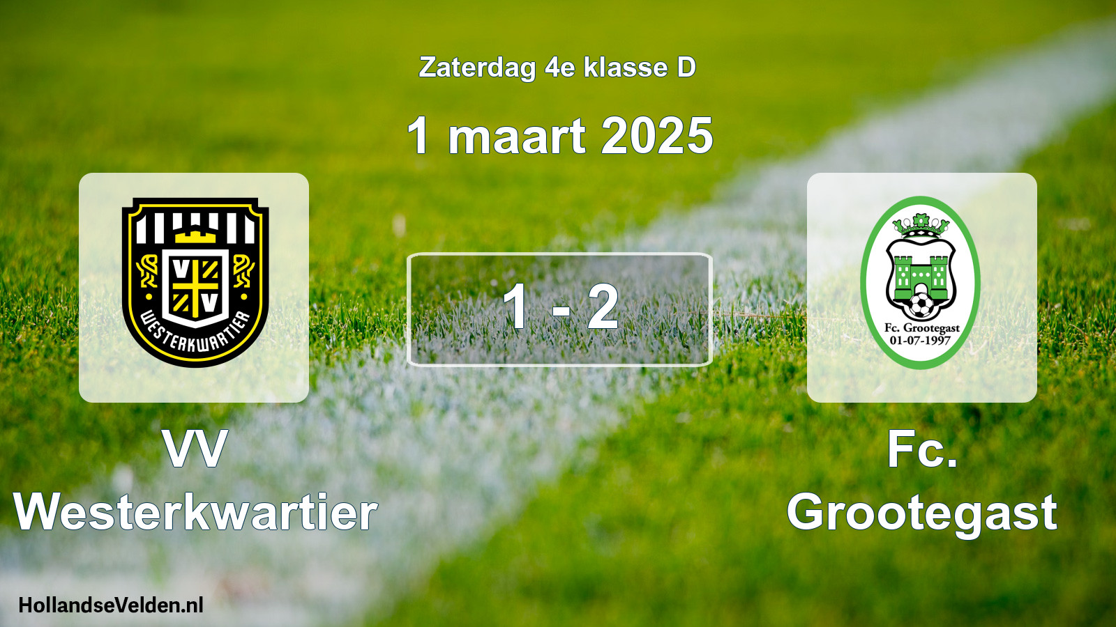 Total number of matches played: VV Westerkwartier - Fc. Grootegast 1 - 2 (1 March 2025)