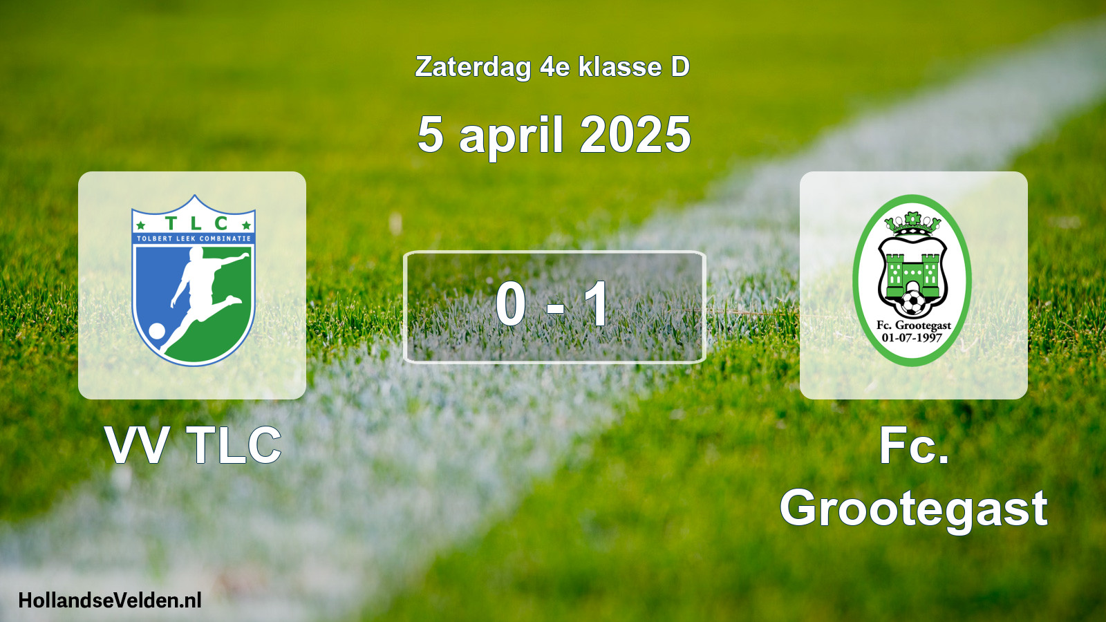 Total number of matches played: VV TLC - Fc. Grootegast 0 - 1 (5 April 2025)