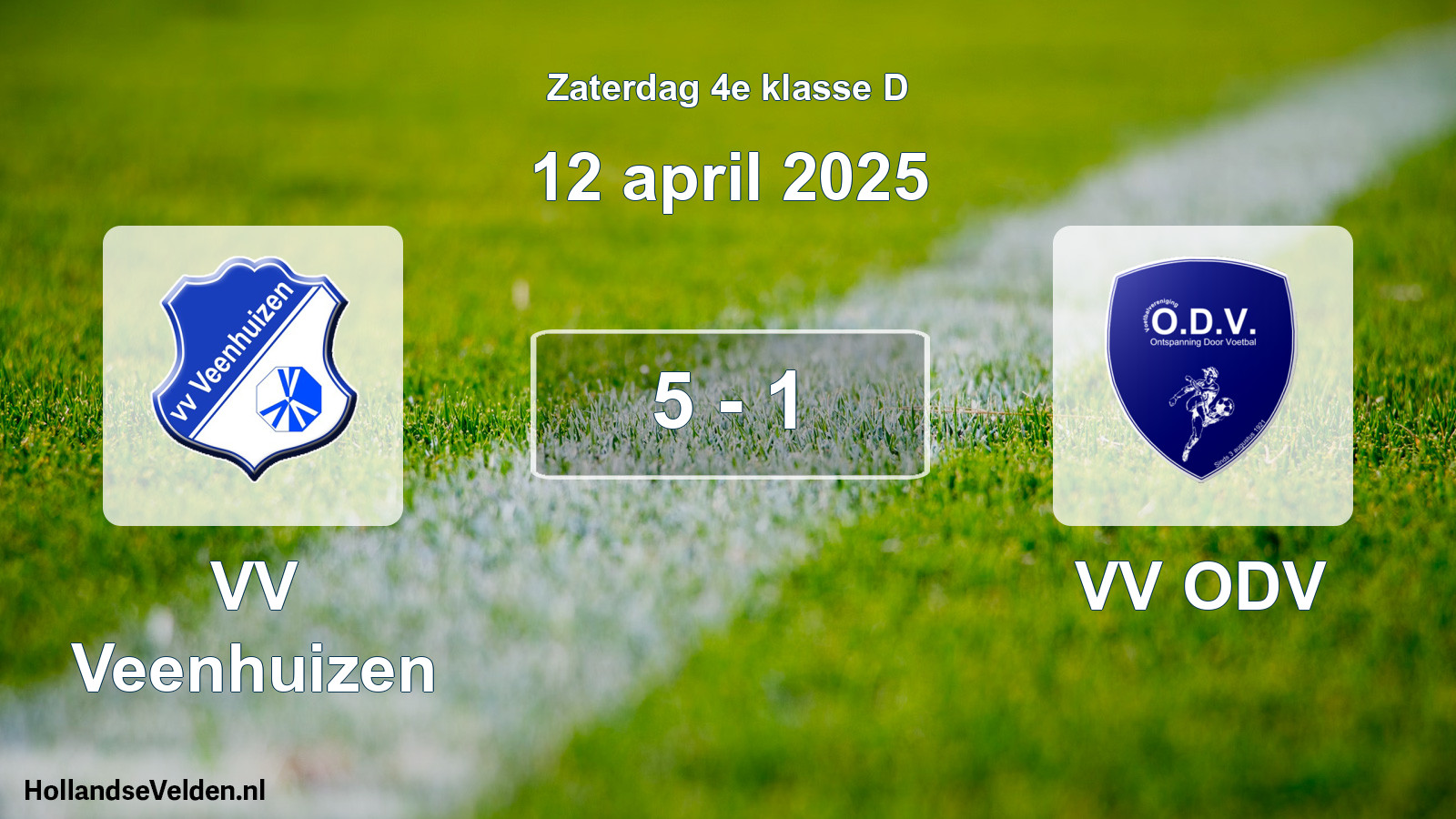 Total number of matches played: VV Veenhuizen - VV ODV 5 - 1 (12 April 2025)