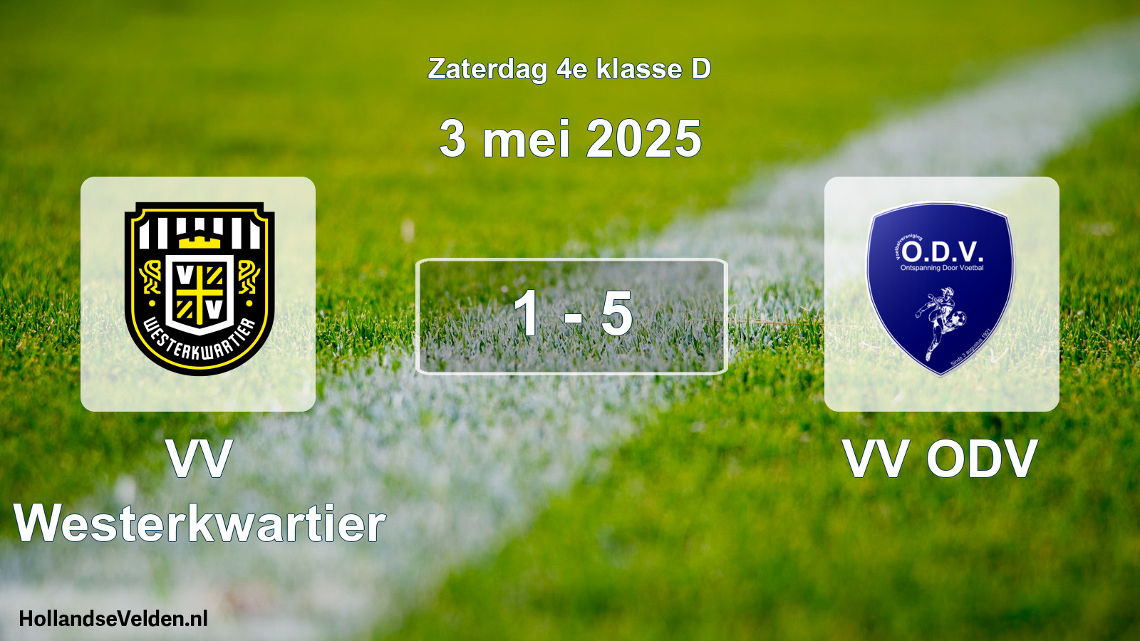 Total number of matches played: VV Westerkwartier - VV ODV 1 - 5 (3 May 2025)