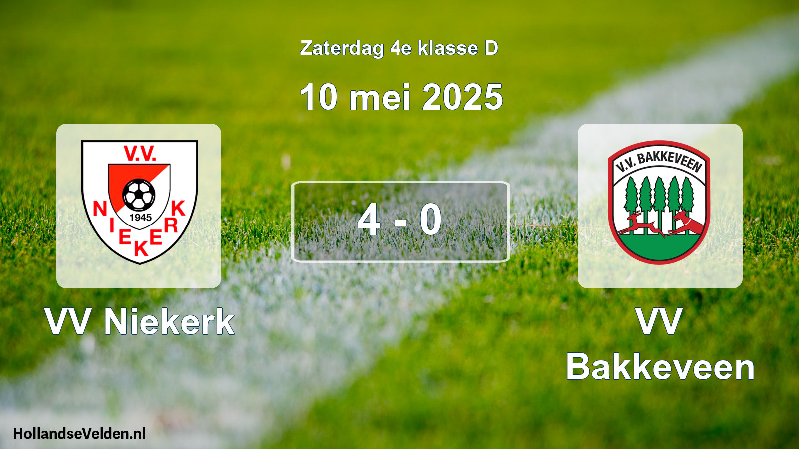 Total number of matches played: VV Niekerk - VV Bakkeveen 4 - 0 (10 May 2025)