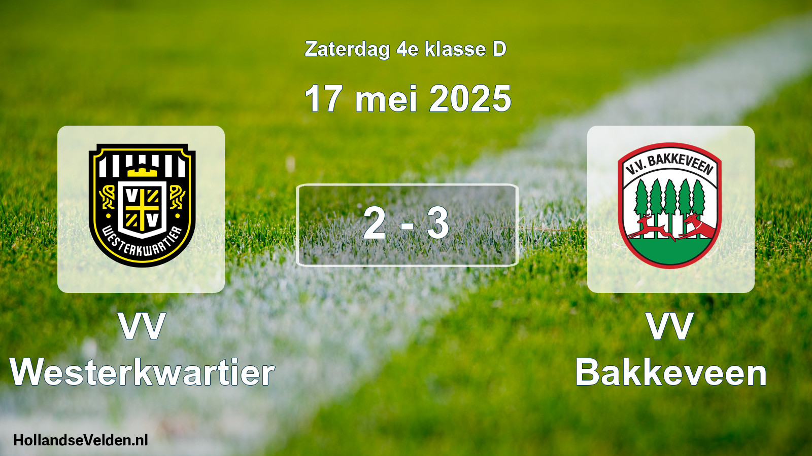 Total number of matches played: VV Westerkwartier - VV Bakkeveen 2 - 3 (17 May 2025)