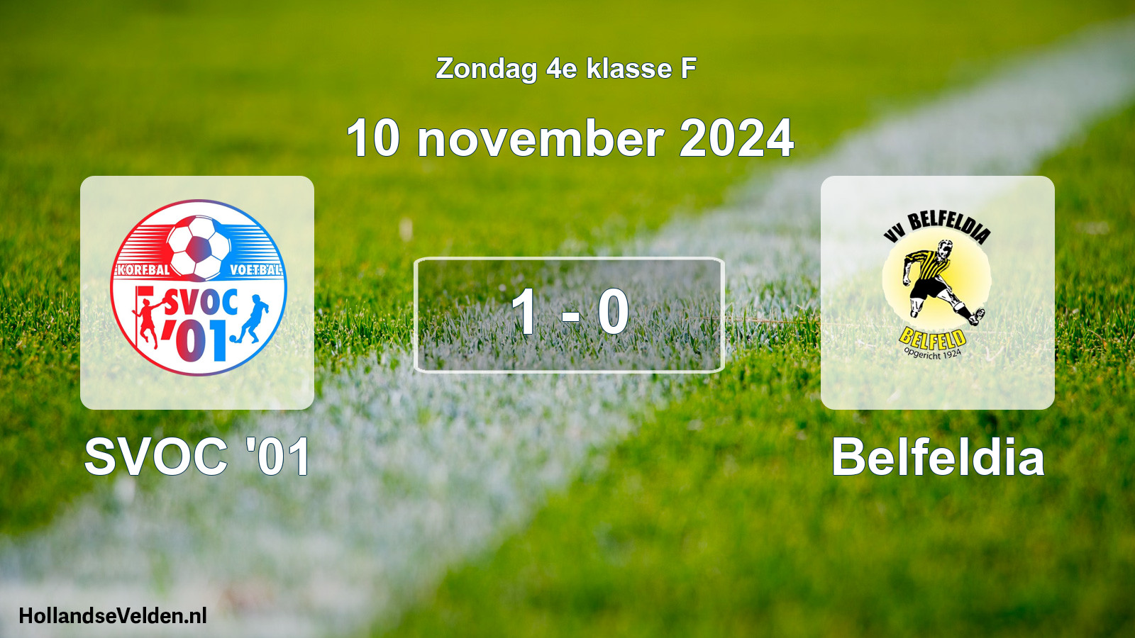 Total number of matches played: SVOC '01 - Belfeldia 1 - 0 (10 November 2024)