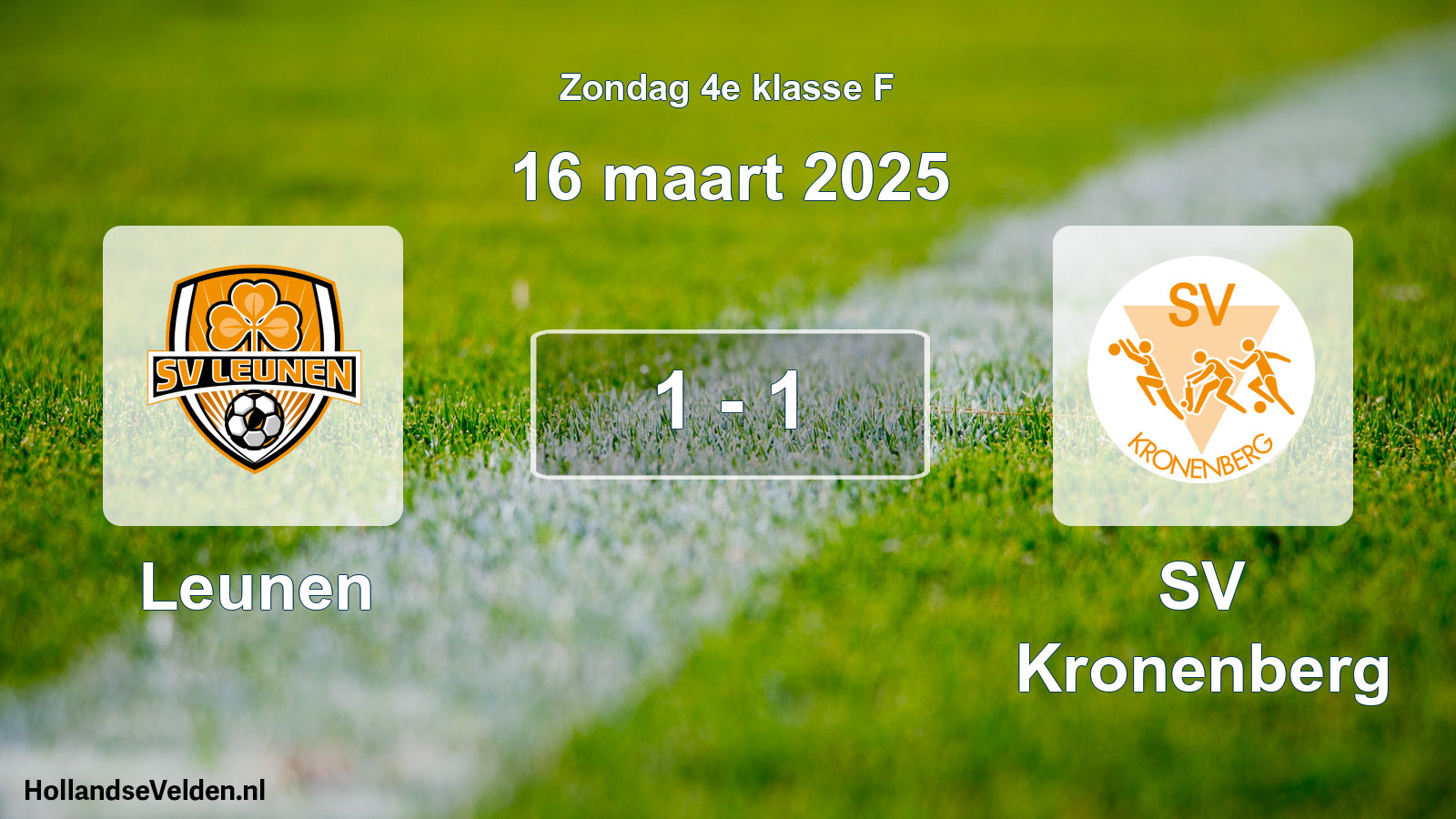 Total number of matches played: Leunen - SV Kronenberg 1 - 1 (16 March 2025)