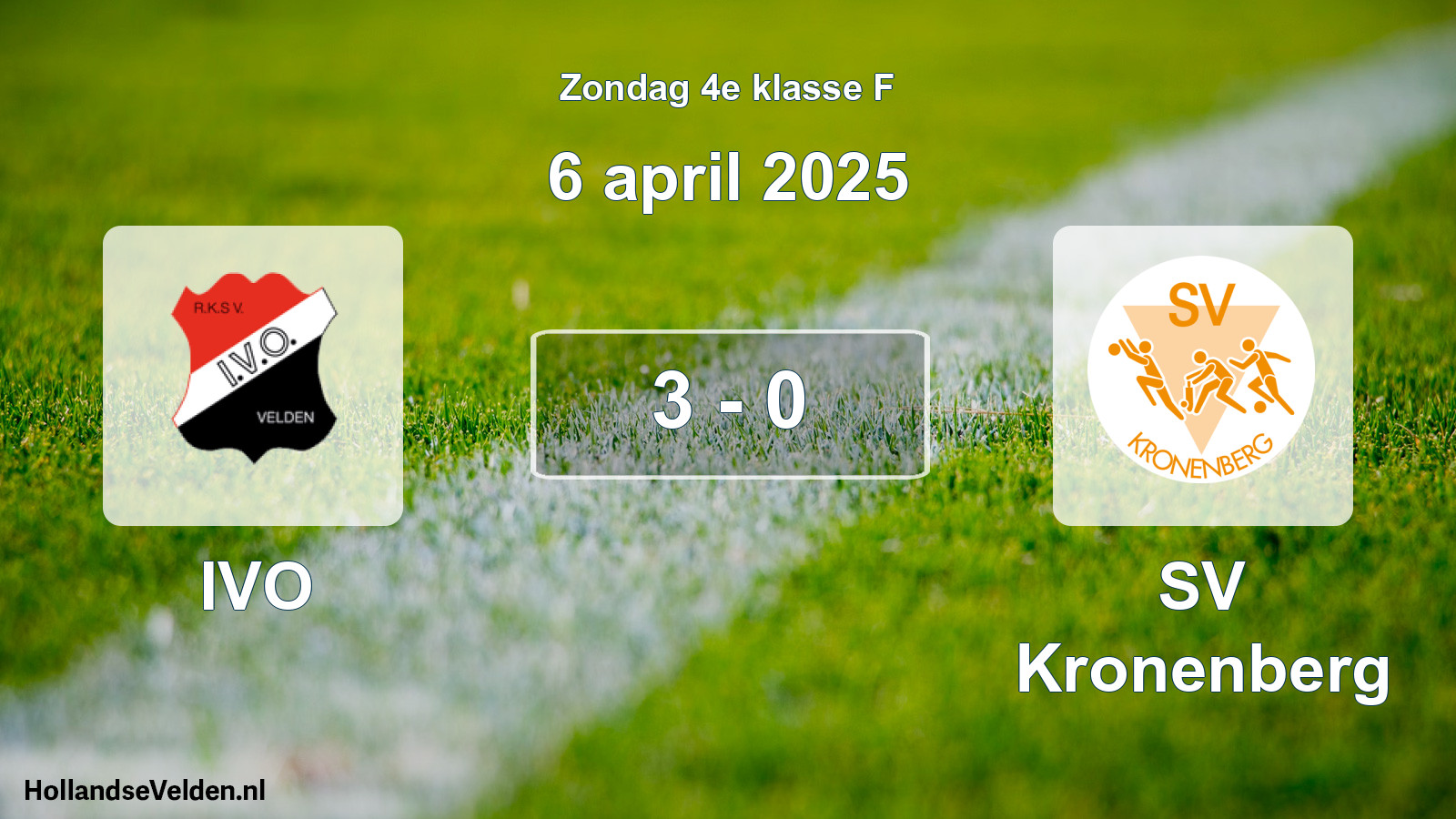 Total number of matches played: IVO - SV Kronenberg 3 - 0 (6 April 2025)