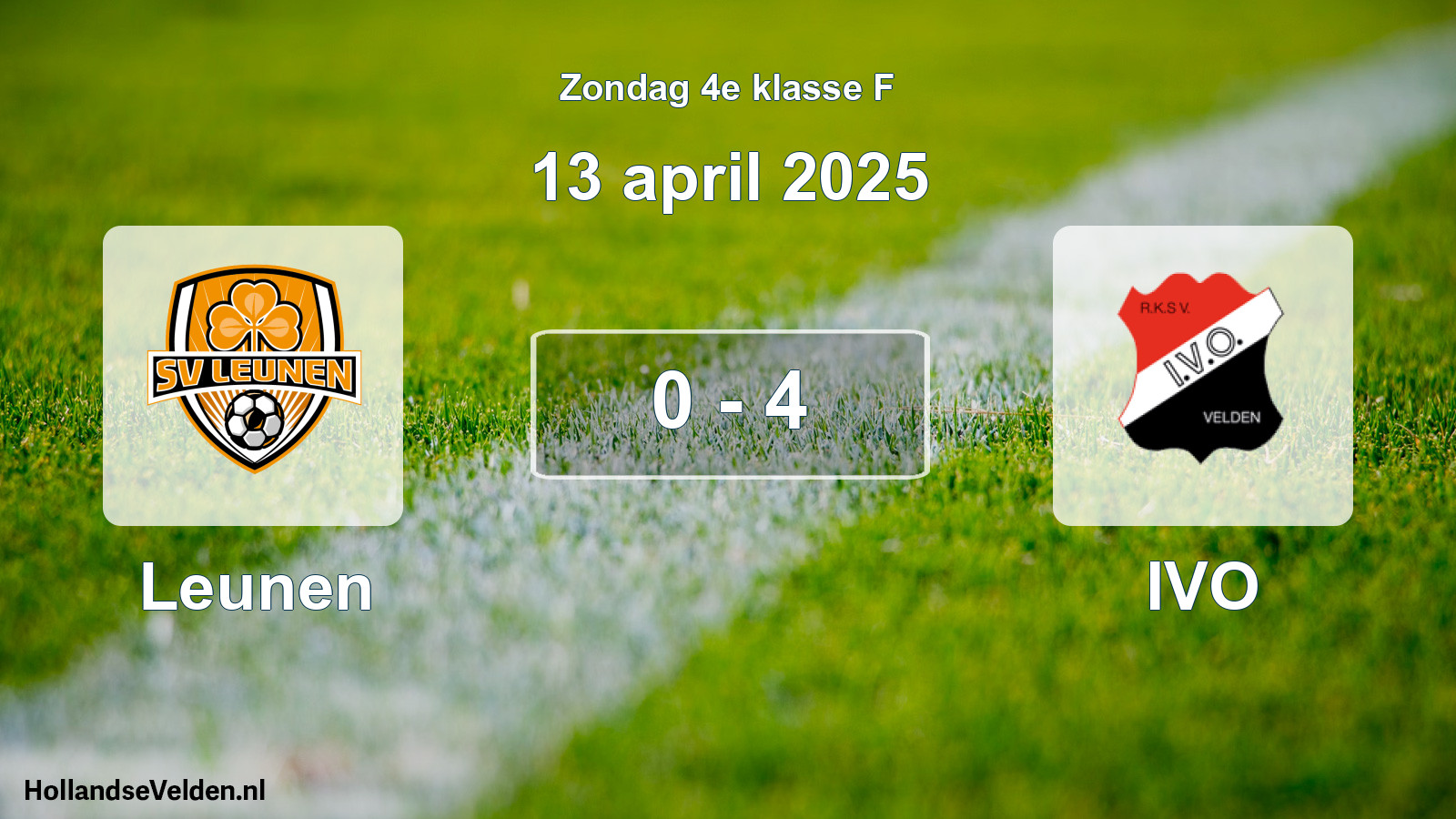Total number of matches played: Leunen - IVO 0 - 4 (13 April 2025)