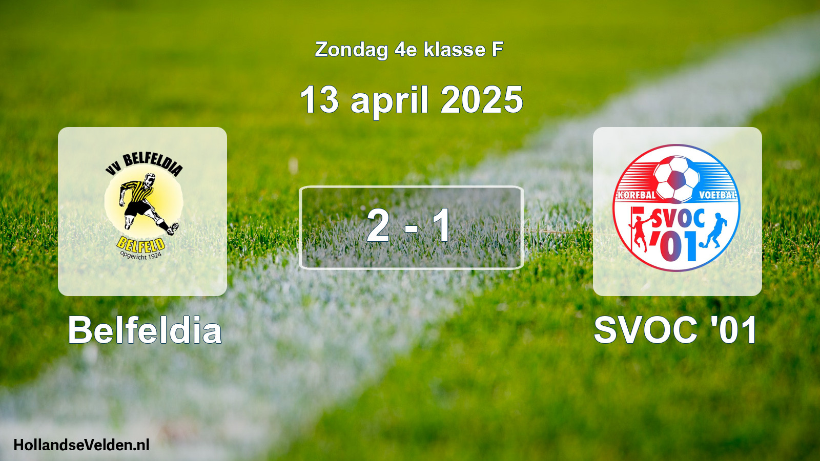 Total number of matches played: Belfeldia - SVOC '01 2 - 1 (13 April 2025)