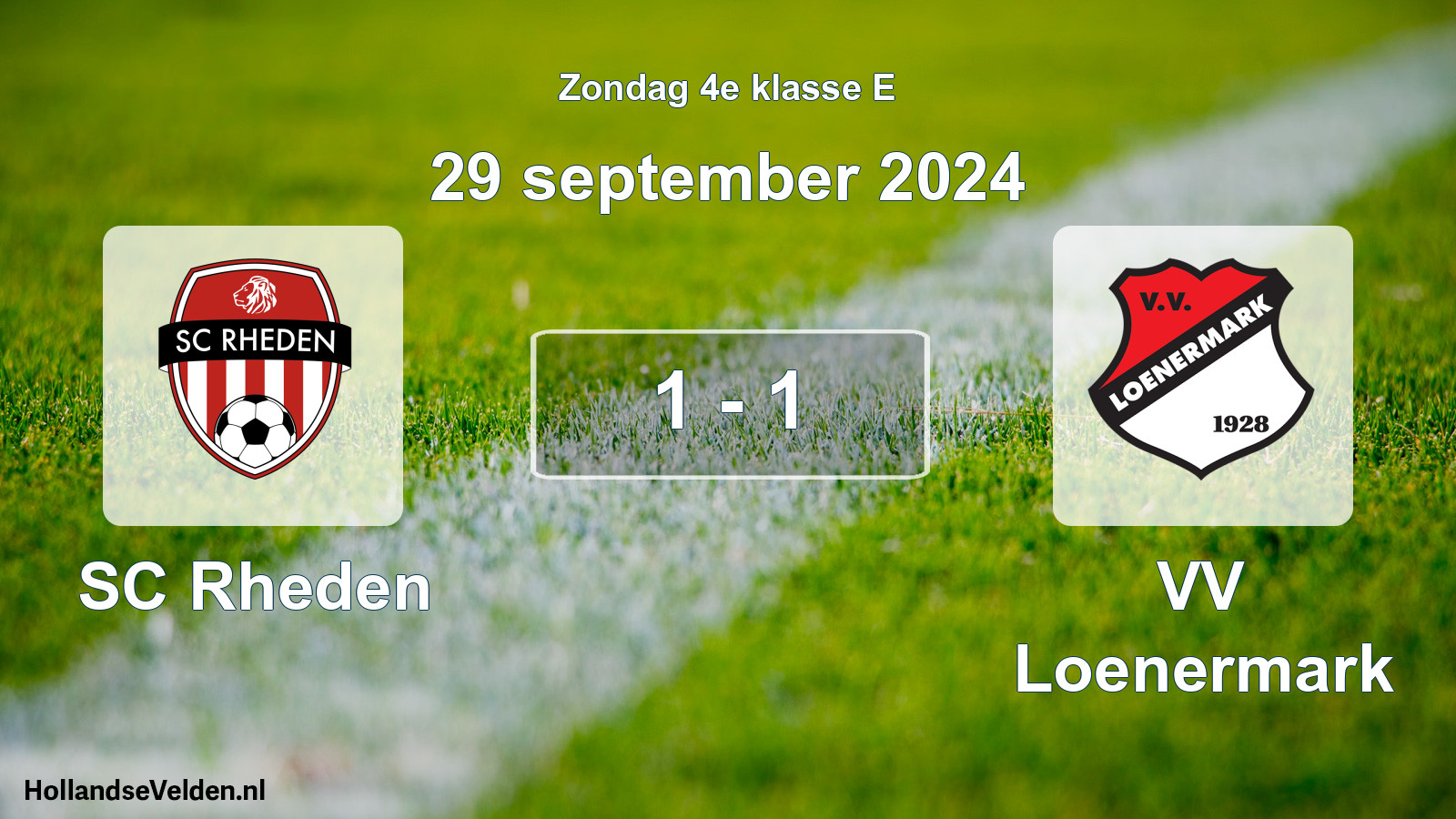 Total number of matches played: SC Rheden - VV Loenermark 1 - 1 (29 September 2024)
