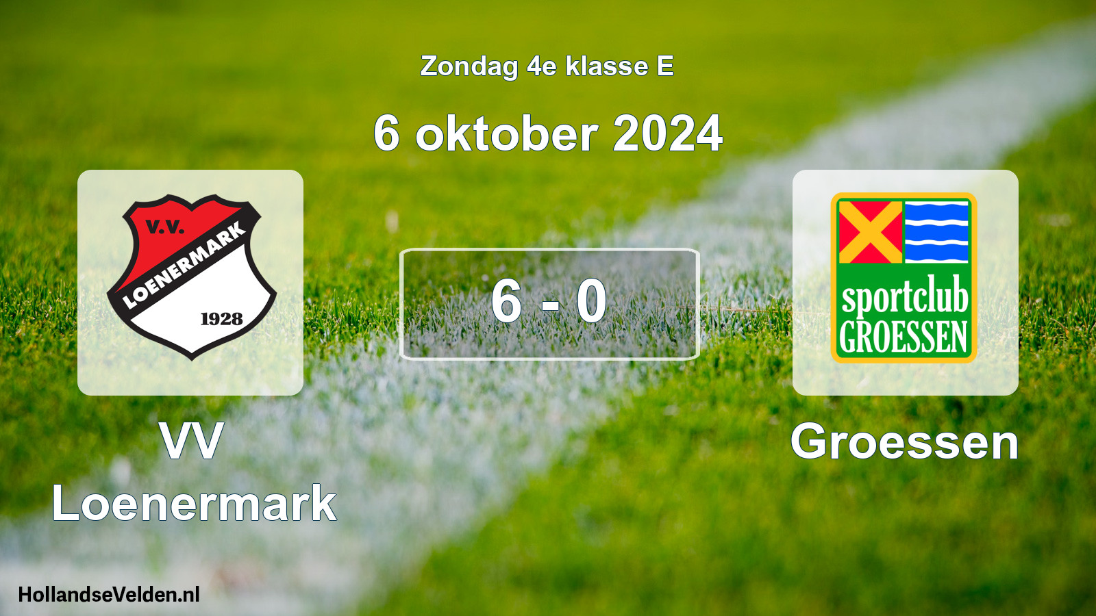 Total number of matches played: VV Loenermark - Groessen 6 - 0 (6 October 2024)