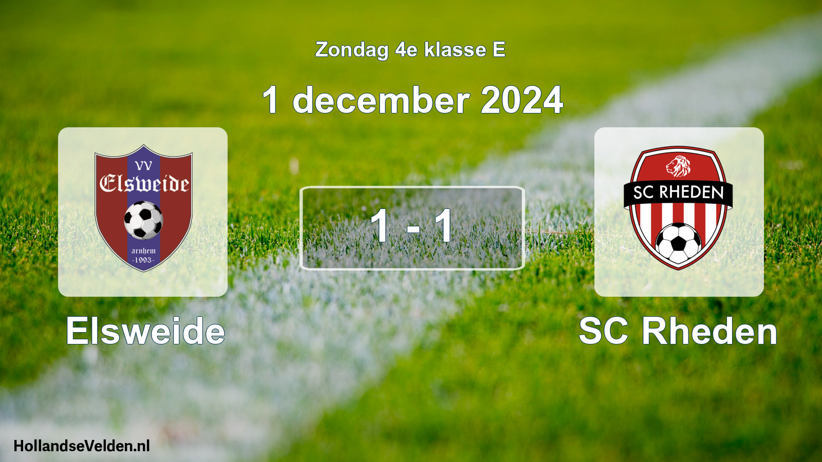 Total number of matches played: Elsweide - SC Rheden 1 - 1 (1 December 2024)