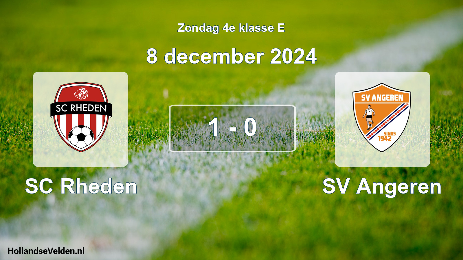 Total number of matches played: SC Rheden - SV Angeren 1 - 0 (8 December 2024)
