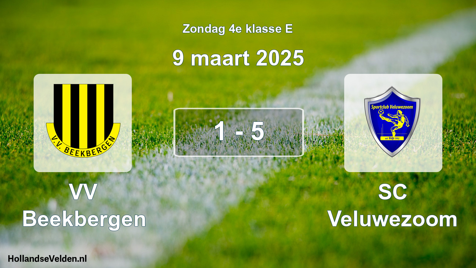 Total number of matches played: VV Beekbergen - SC Veluwezoom 1 - 5 (9 March 2025)