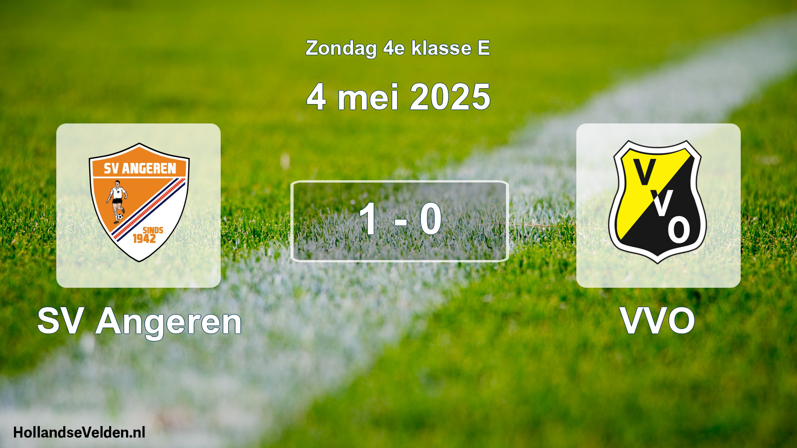 Total number of matches played: SV Angeren - VVO 1 - 0 (4 May 2025)