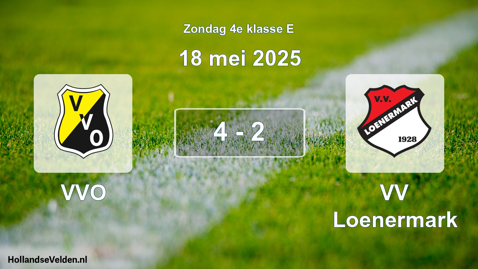 Total number of matches played: VVO - VV Loenermark 4 - 2 (18 May 2025)