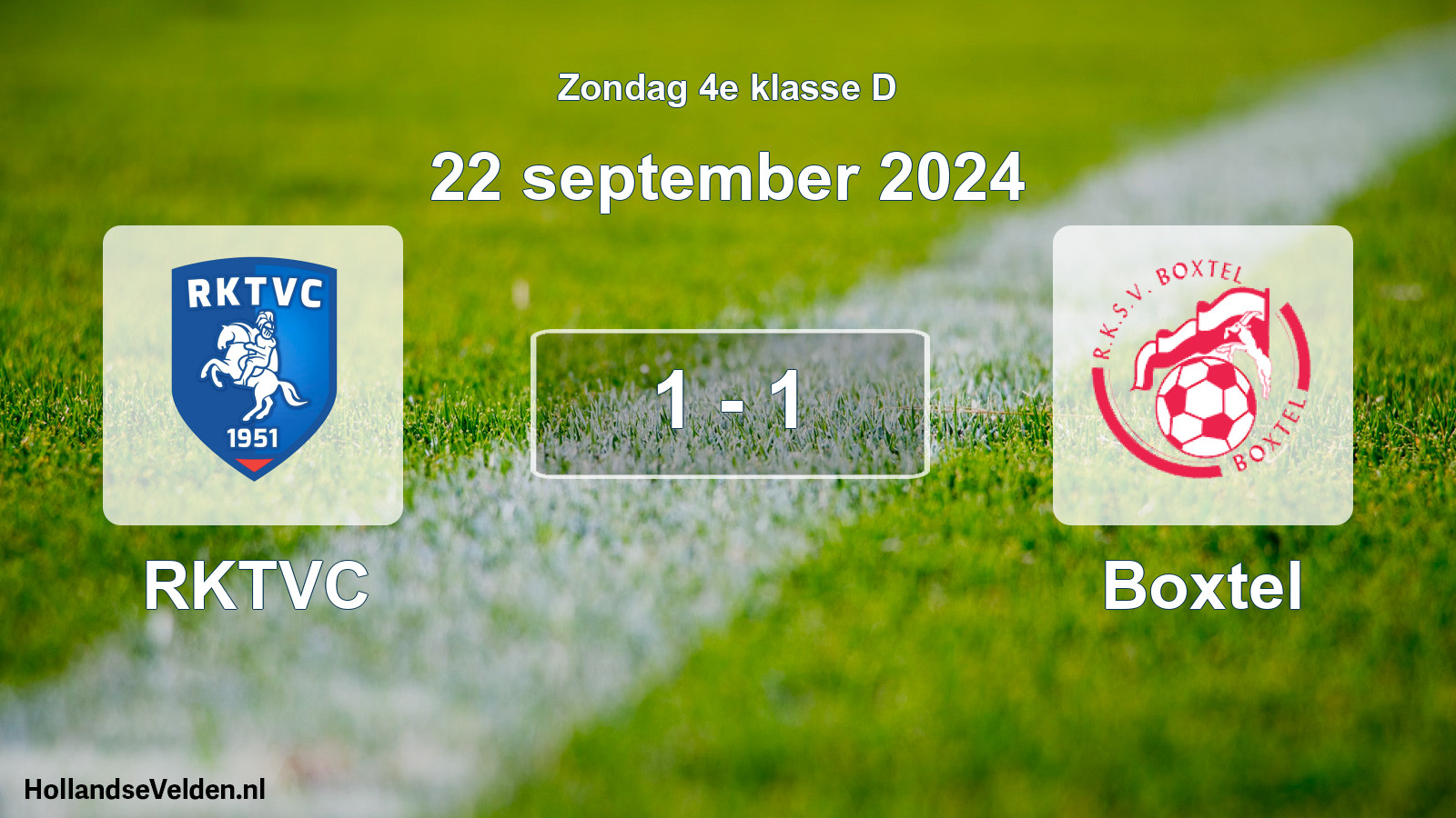 Total number of matches played: RKTVC - Boxtel 1 - 1 (22 September 2024)
