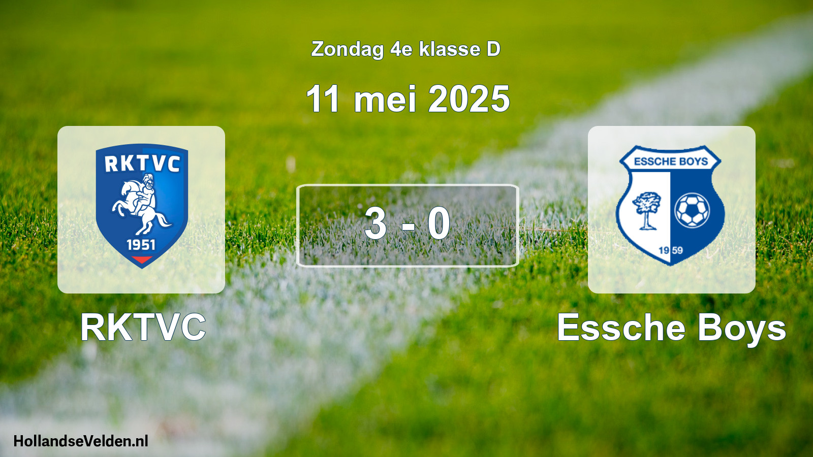 Total number of matches played: RKTVC - Essche Boys 3 - 0 (11 May 2025)