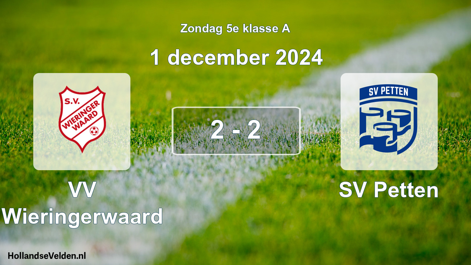 Total number of matches played: VV Wieringerwaard - SV Petten 2 - 2 (1 December 2024)