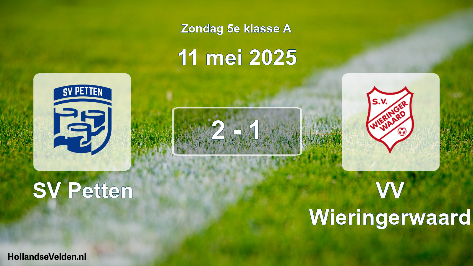 Total number of matches played: SV Petten - VV Wieringerwaard 2 - 1 (11 May 2025)