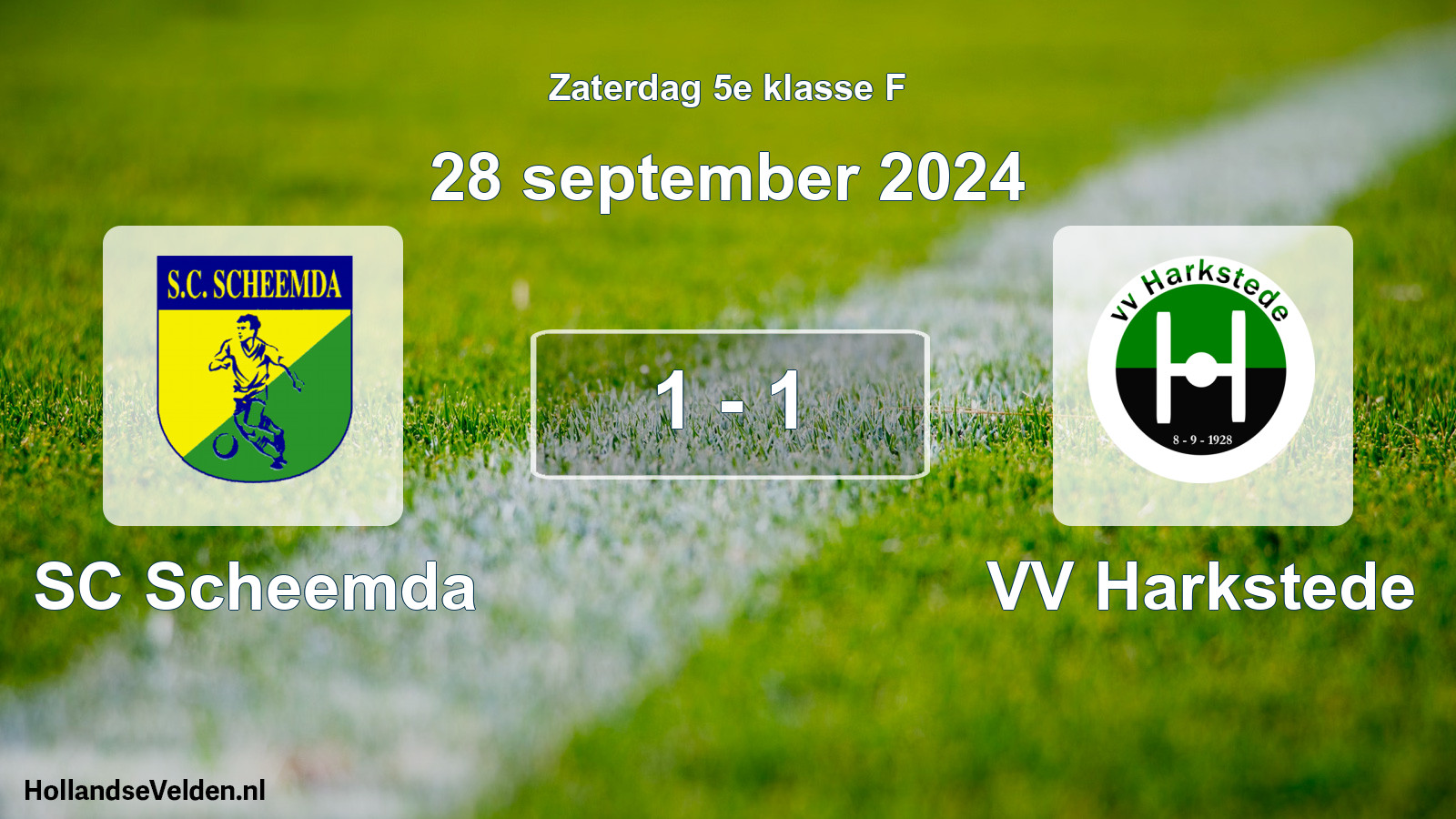 Total number of matches played: SC Scheemda - VV Harkstede 1 - 1 (28 September 2024)