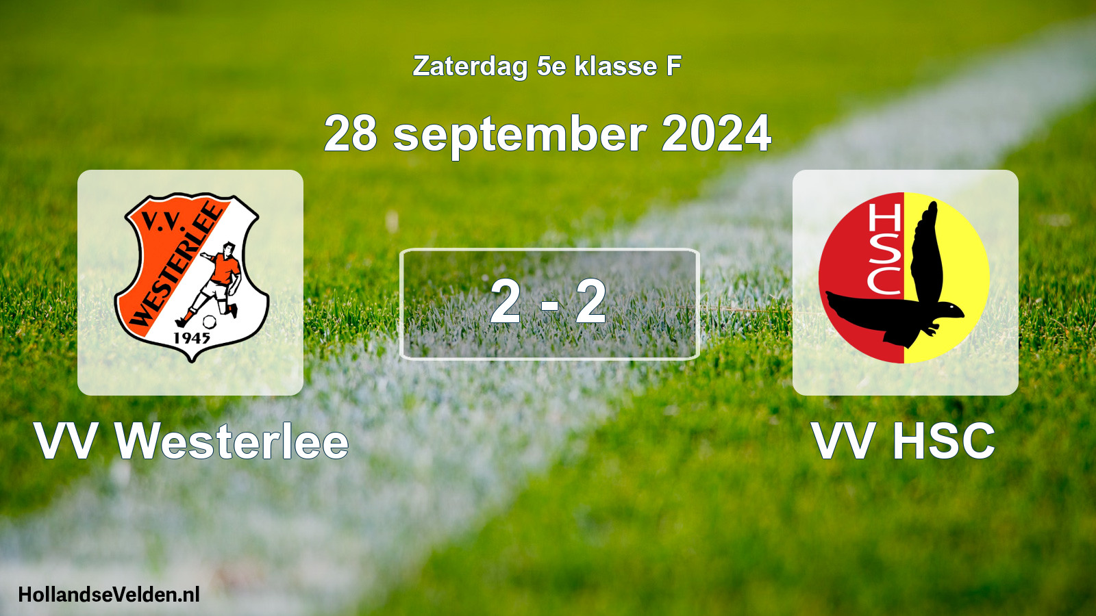 Total number of matches played: VV Westerlee - VV HSC 2 - 2 (28 September 2024)