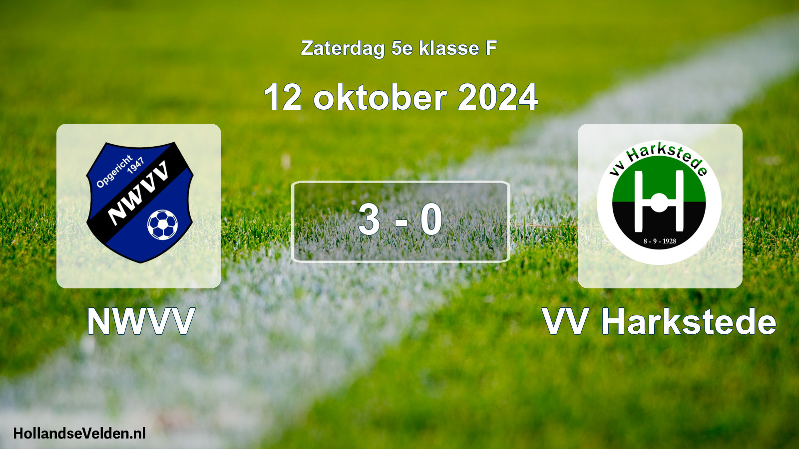 Total number of matches played: NWVV - VV Harkstede 3 - 0 (12 October 2024)
