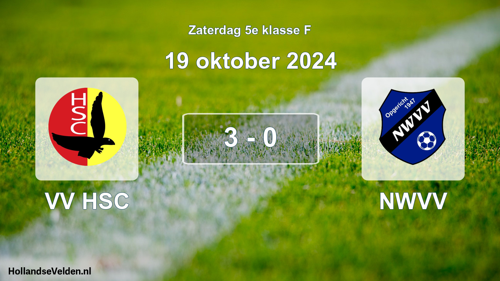 Total number of matches played: VV HSC - NWVV 3 - 0 (19 October 2024)
