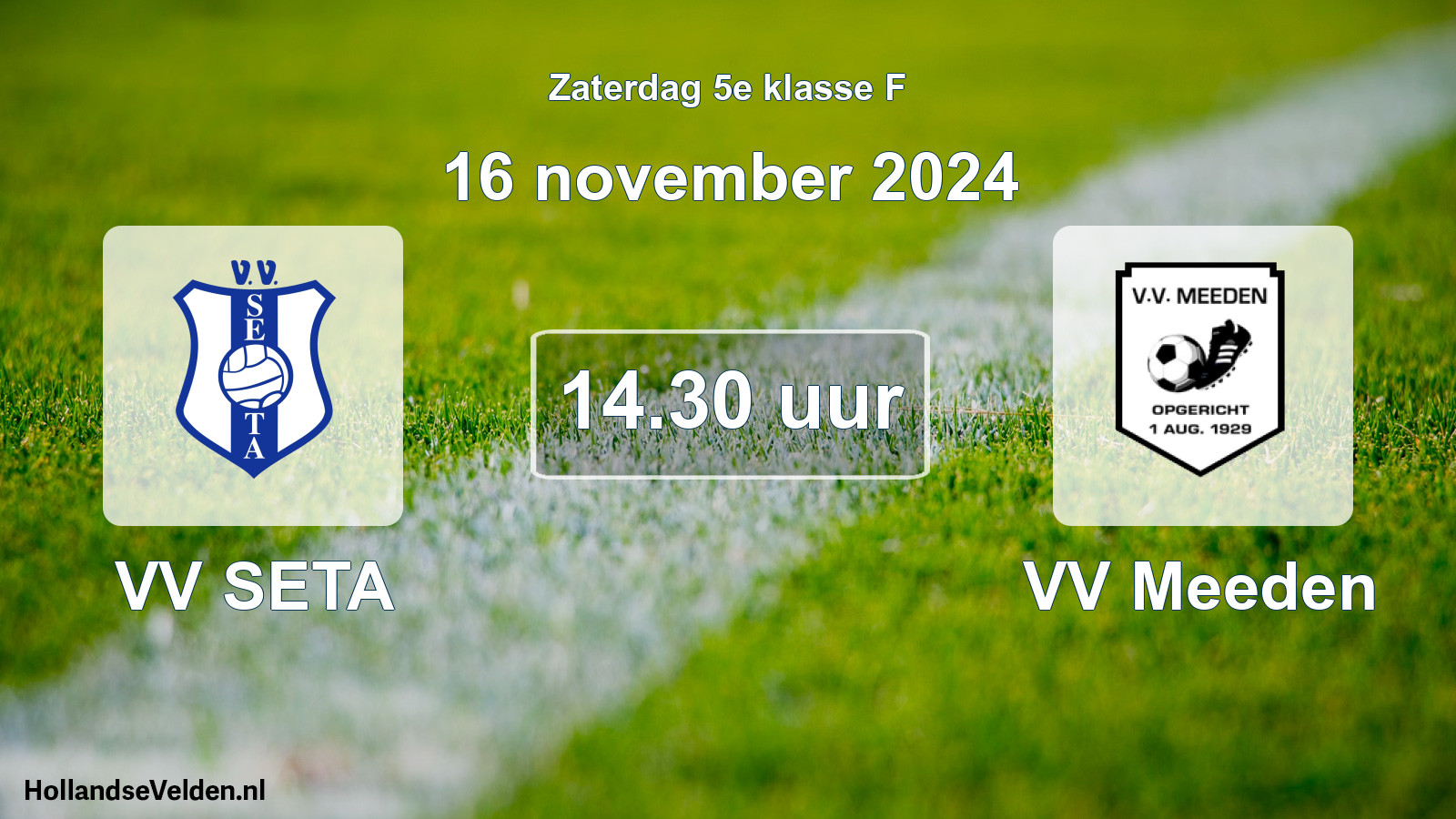 Scheduled Match: VV SETA - VV Meeden (16 November 2024)
