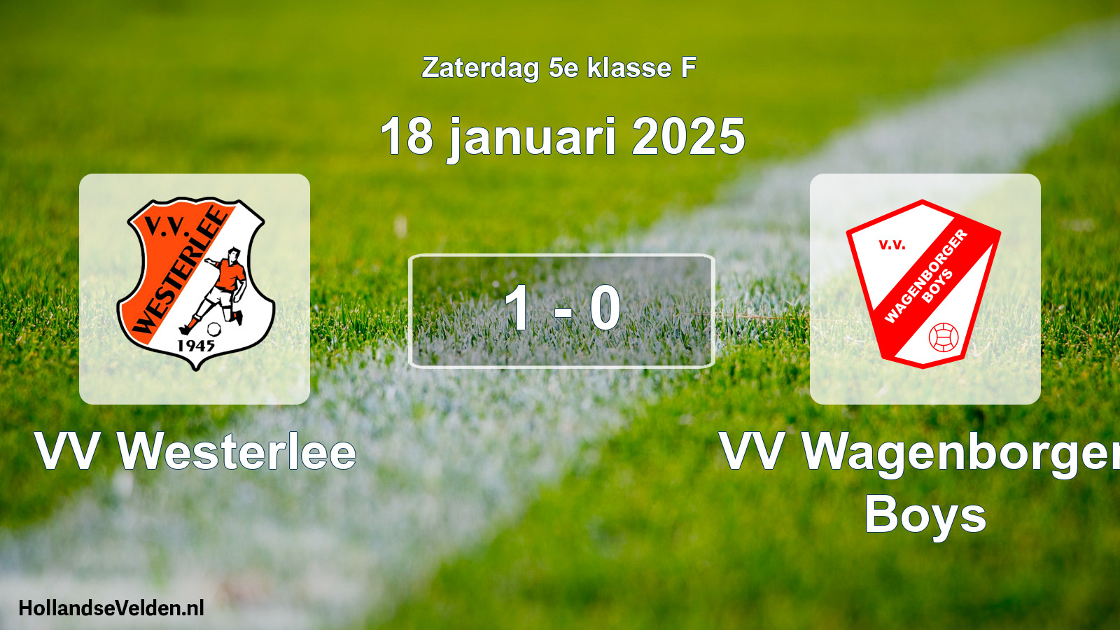 Total number of matches played: VV Westerlee - VV Wagenborger Boys 1 - 0 (18 January 2025)