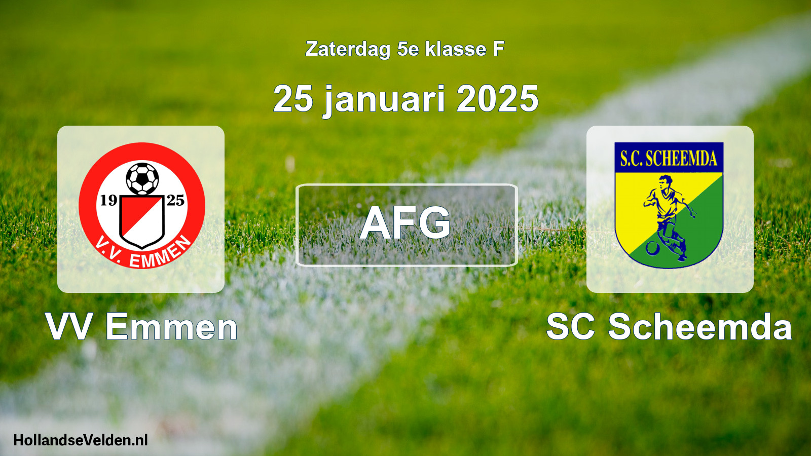 Scheduled Match: VV Emmen - SC Scheemda (25 January 2025)