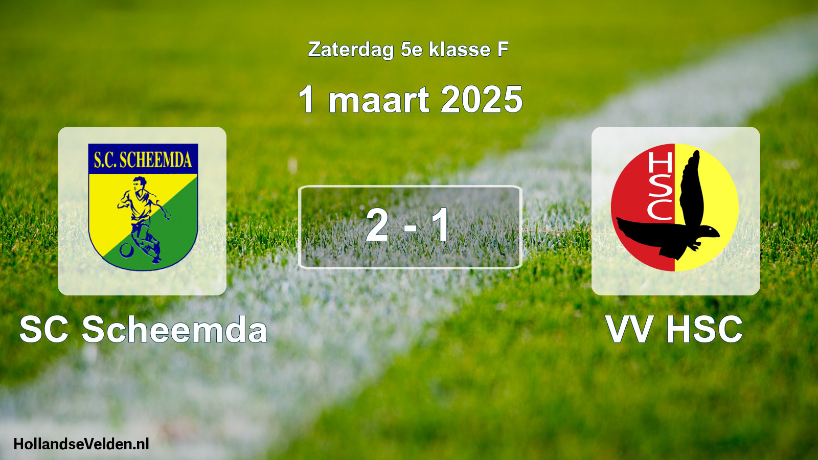 Total number of matches played: SC Scheemda - VV HSC 2 - 1 (1 March 2025)