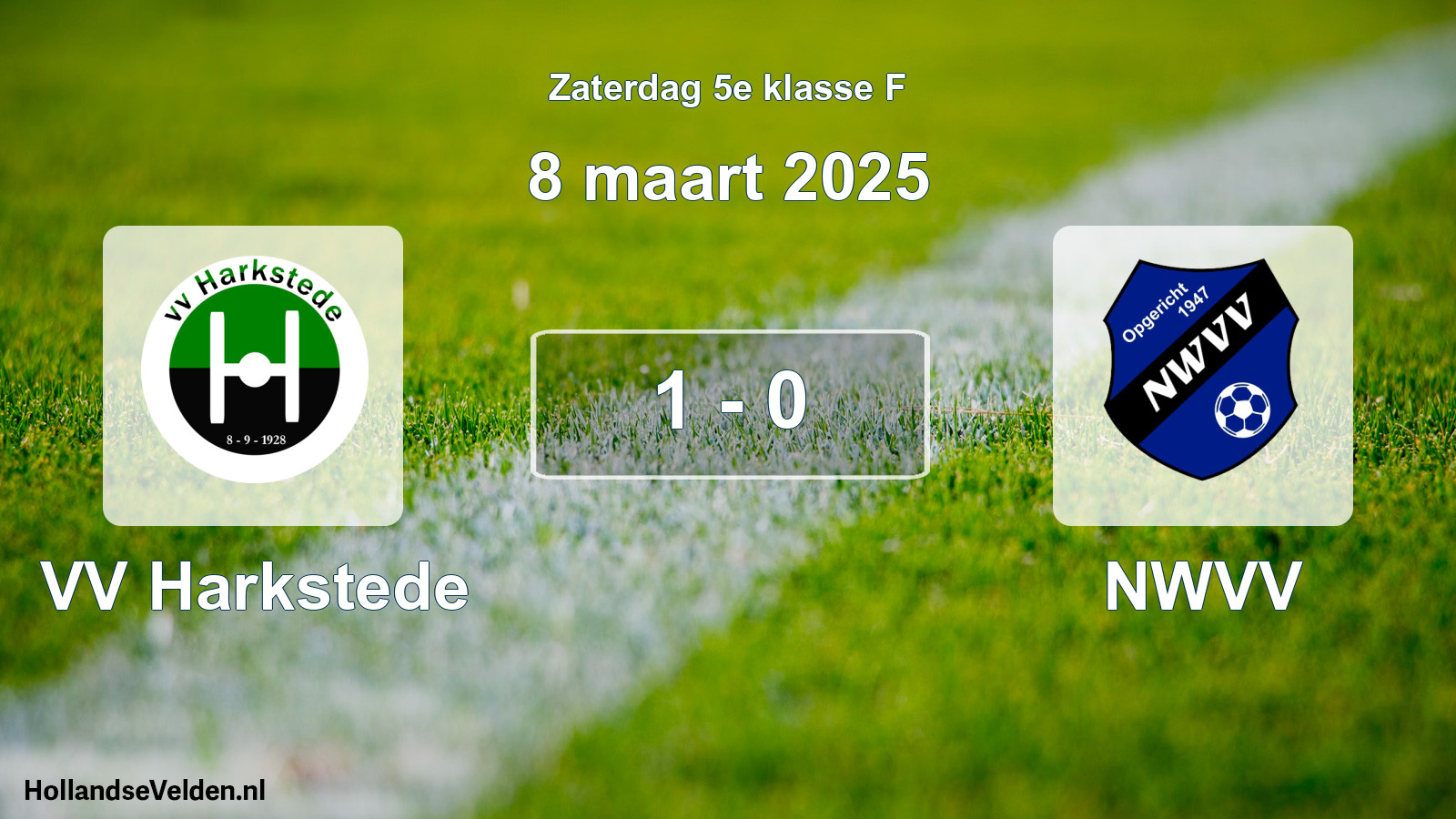 Total number of matches played: VV Harkstede - NWVV 1 - 0 (8 March 2025)