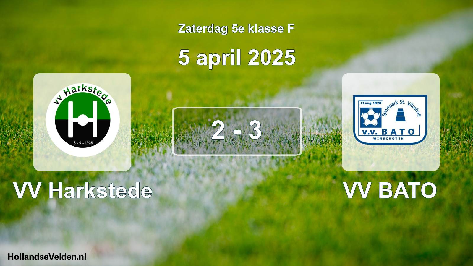 Total number of matches played: VV Harkstede - VV BATO 2 - 3 (5 April 2025)