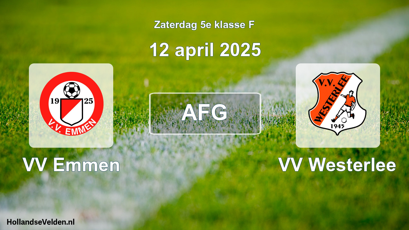 Scheduled Match: VV Emmen - VV Westerlee (12 April 2025)