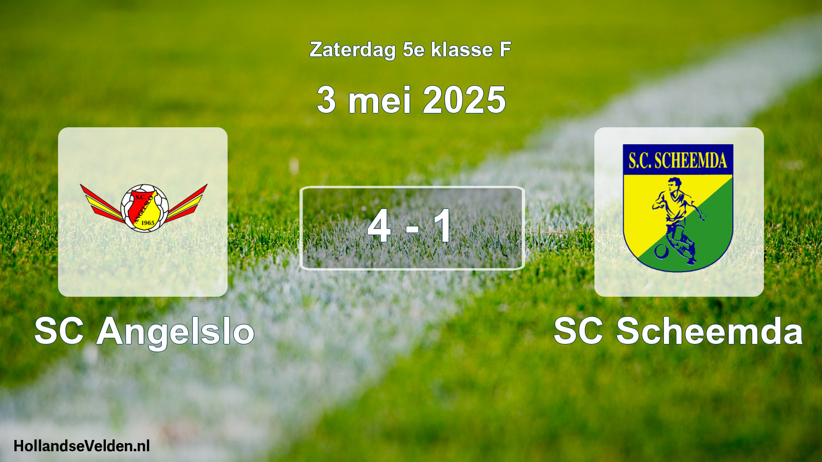 Total number of matches played: SC Angelslo - SC Scheemda 4 - 1 (3 May 2025)