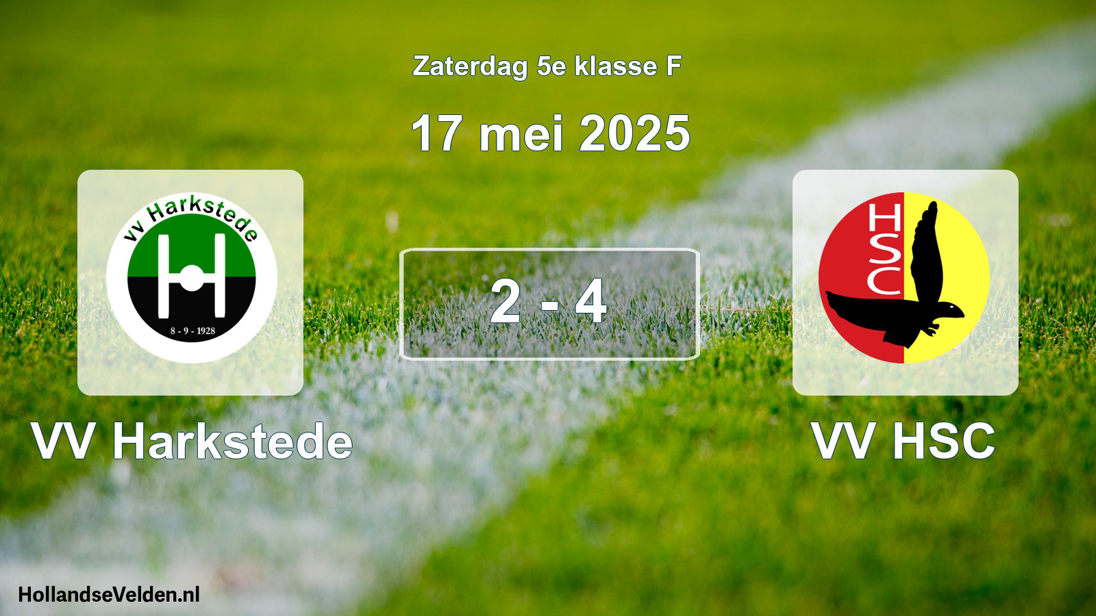 Total number of matches played: VV Harkstede - VV HSC 2 - 4 (17 May 2025)