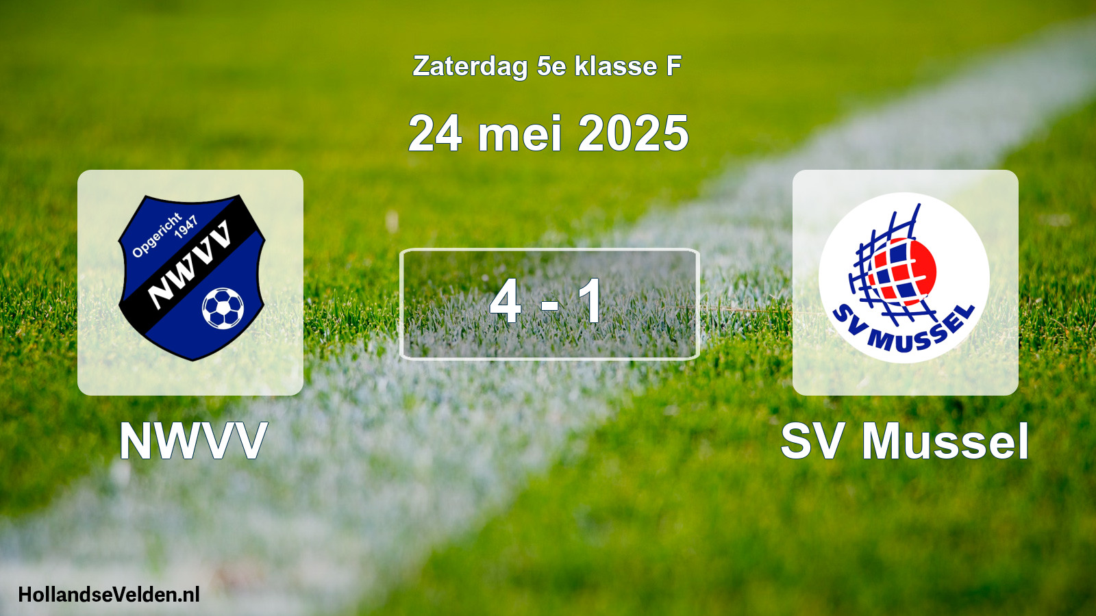 Total number of matches played: NWVV - SV Mussel 4 - 1 (24 May 2025)