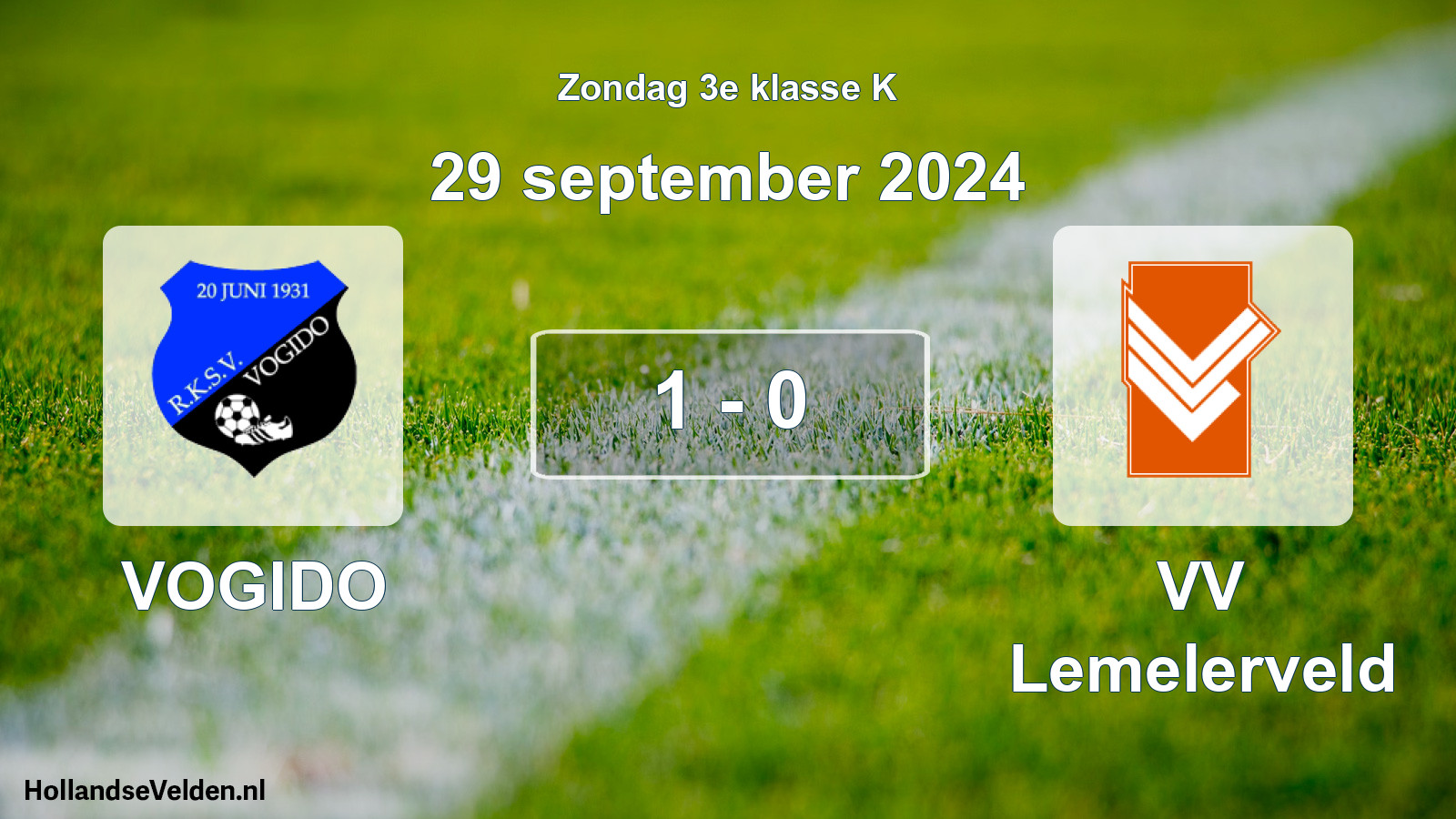 Total number of matches played: VOGIDO - VV Lemelerveld 1 - 0 (29 September 2024)