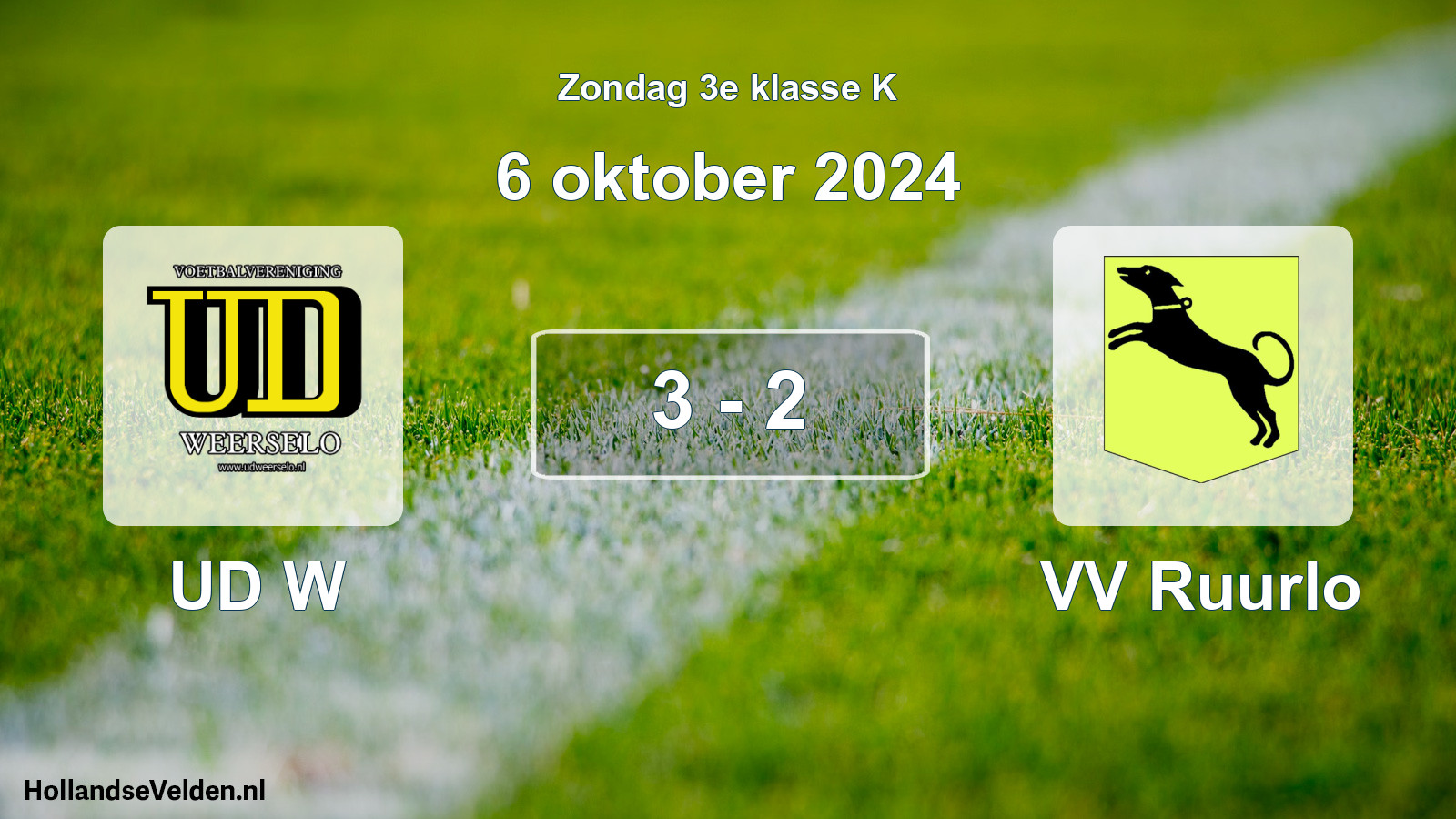 Total number of matches played: UD W - VV Ruurlo 3 - 2 (6 October 2024)