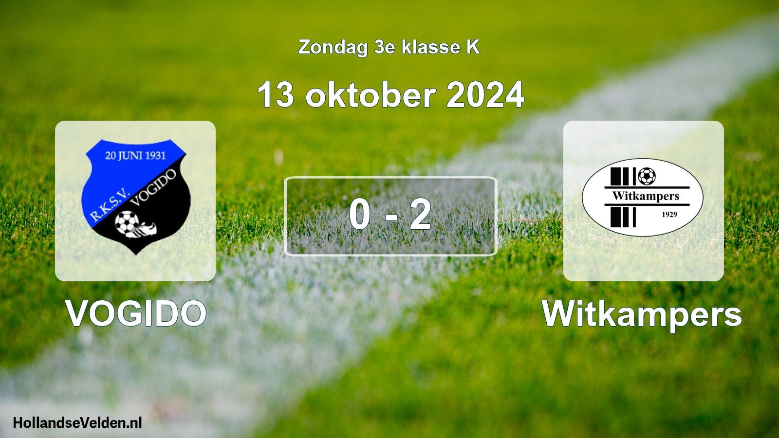 Total number of matches played: VOGIDO - Witkampers 0 - 2 (13 October 2024)
