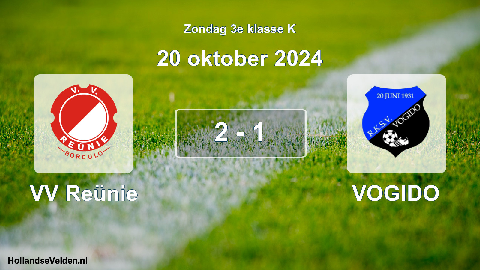 Total number of matches played: VV Reünie - VOGIDO 2 - 1 (20 October 2024)