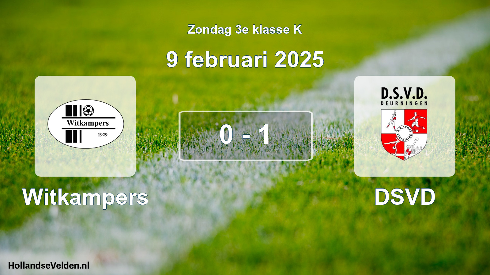 Total number of matches played: Witkampers - DSVD 0 - 1 (9 February 2025)