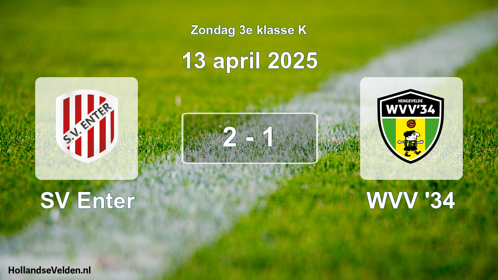Total number of matches played: SV Enter - WVV '34 2 - 1 (13 April 2025)