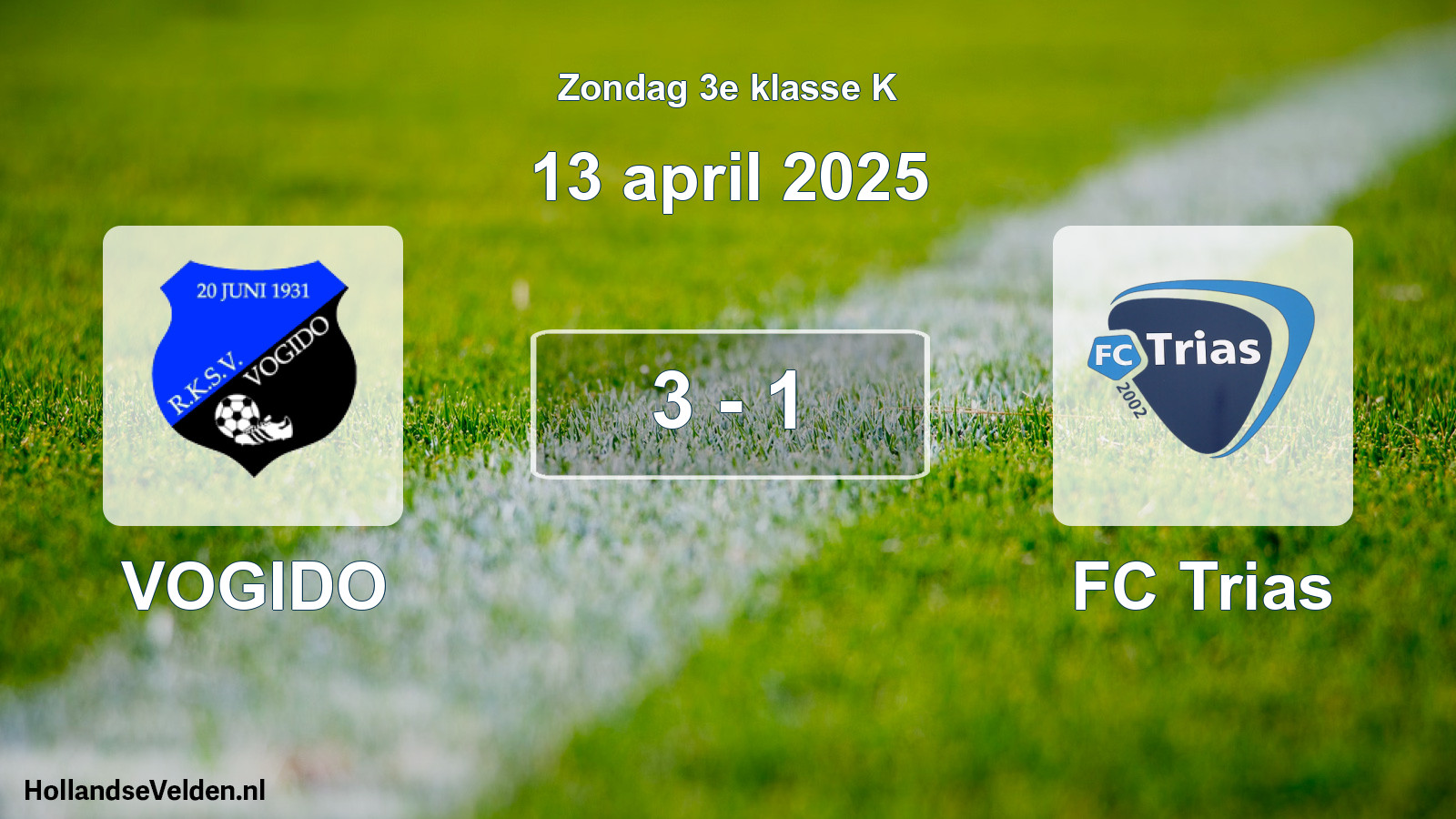Total number of matches played: VOGIDO - FC Trias 3 - 1 (13 April 2025)