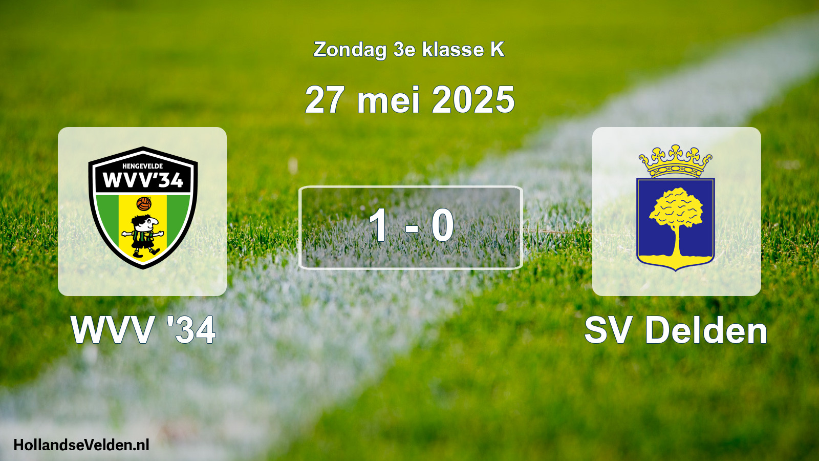 Total number of matches played: WVV '34 - SV Delden 1 - 0 (27 May 2025)