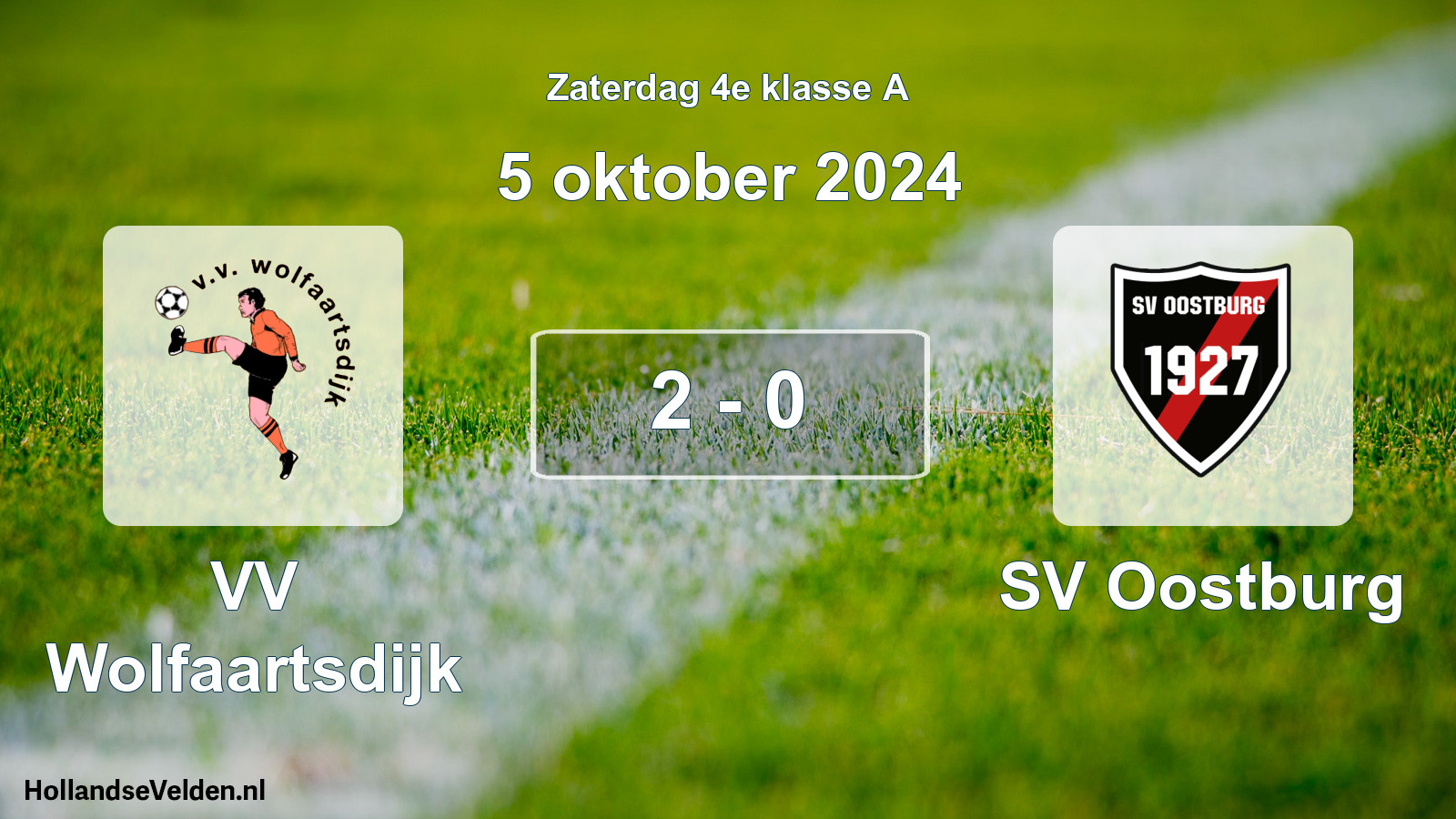 Total number of matches played: VV Wolfaartsdijk - SV Oostburg 2 - 0 (5 October 2024)
