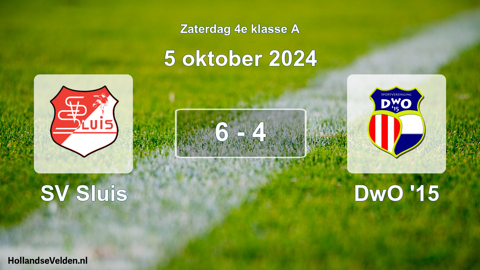 Total number of matches played: SV Sluis - DwO '15 6 - 4 (5 October 2024)