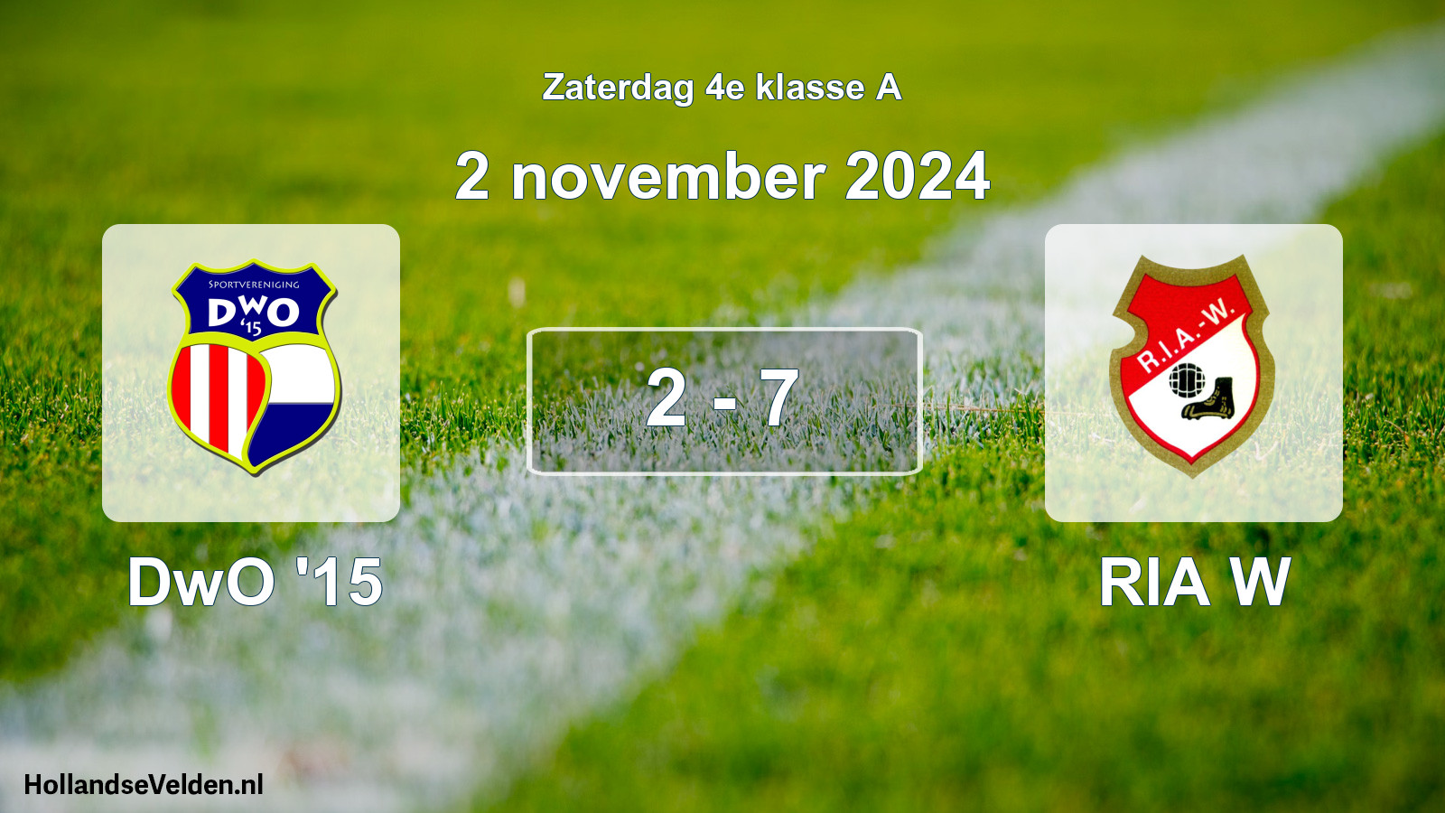Total number of matches played: DwO '15 - RIA W 2 - 7 (2 November 2024)