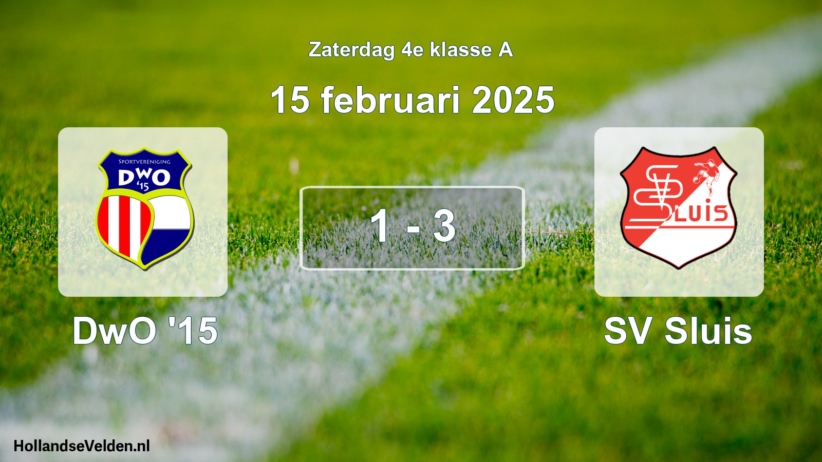 Total number of matches played: DwO '15 - SV Sluis 1 - 3 (15 February 2025)